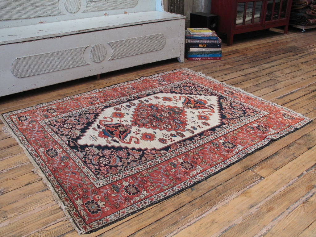 Antique Karadja rug. One of the best rugs of its type we've ever seen.
