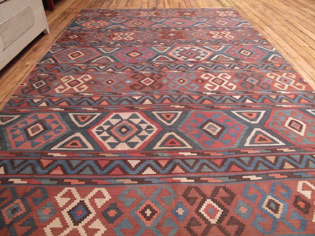 Hand-Woven Shirvan Kilim Rug