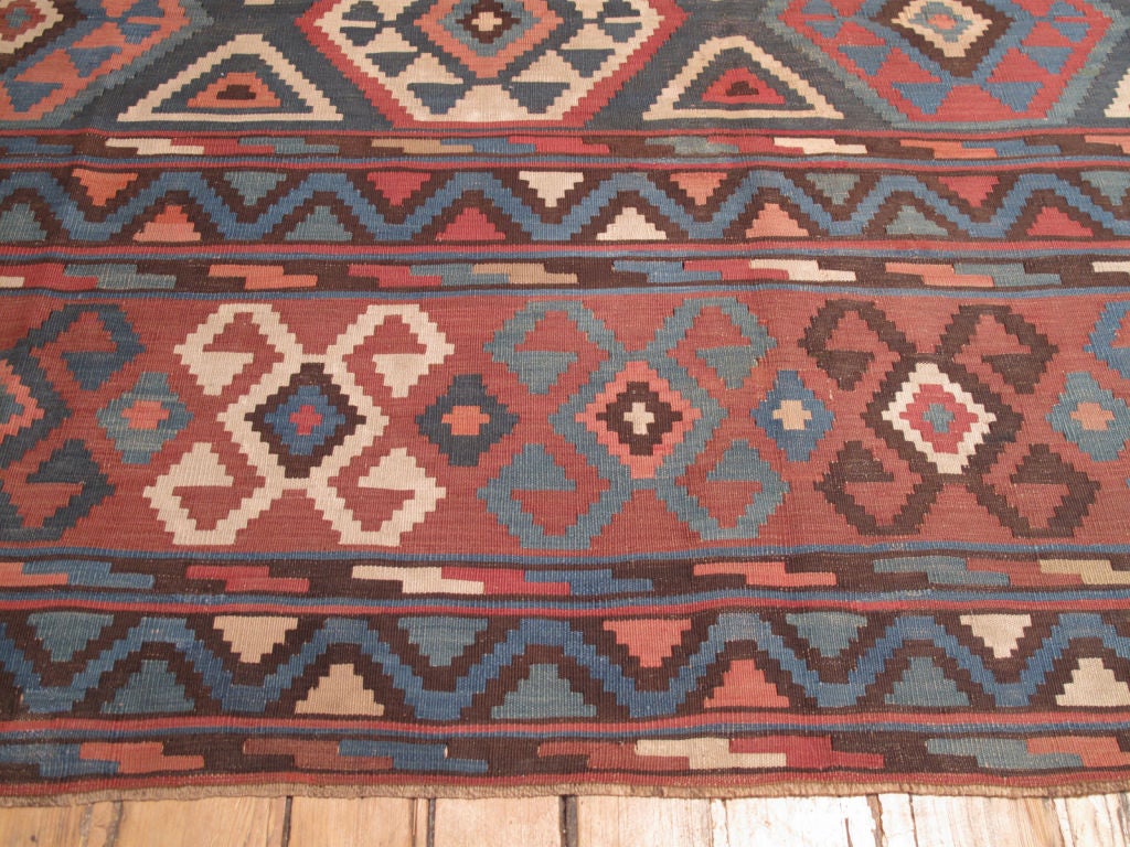 Shirvan Kilim Rug In Good Condition In New York, NY