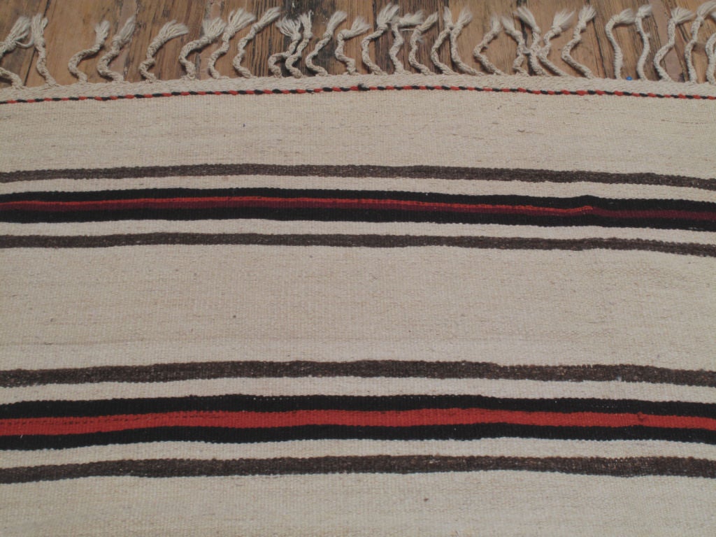 Large Banded Kilim Rug In Good Condition In New York, NY