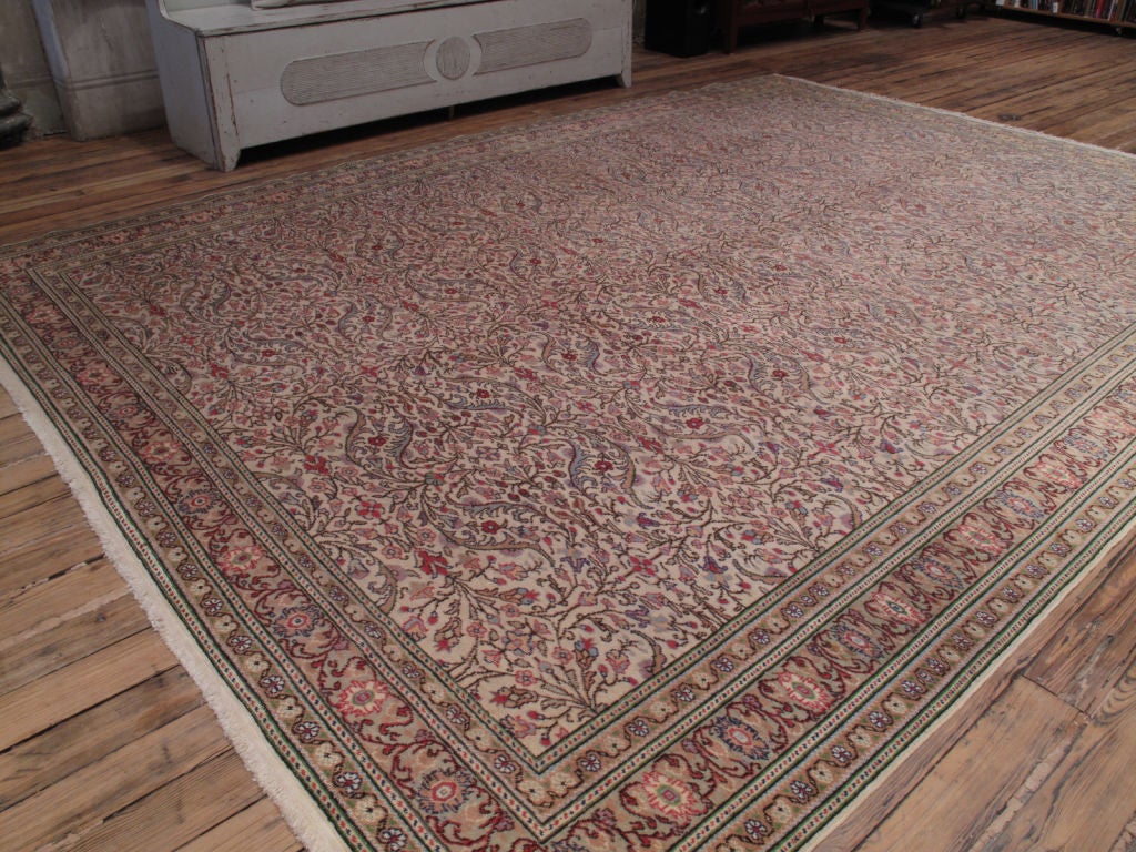 Kayseri carpet or rug. A great old Turkish carpet with a classical design, lovely colors and great patina. A generation older than most of this type of carpet. Carpet has antique look at a much lower price tag.