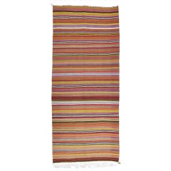 Vintage Striped Kilim Wide Runner