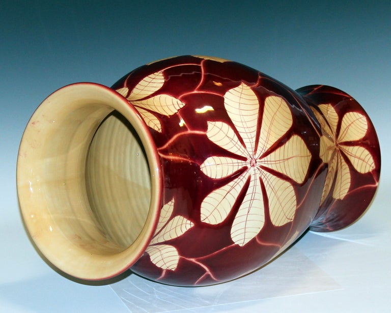 Turned Large Vintage Italian Pottery Vase for Wannamaker's