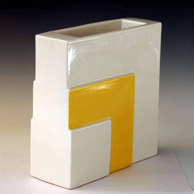 Mid-20th Century Japanese Art Deco Square Vase