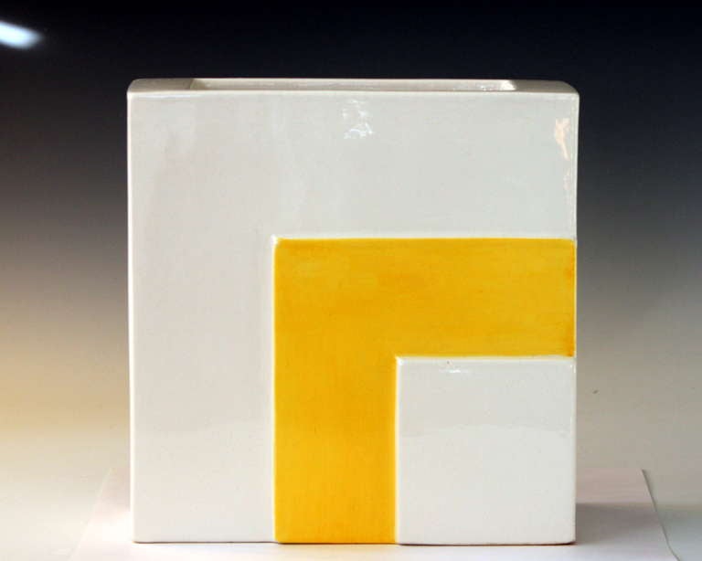 Japanese Art Deco Square Vase 5