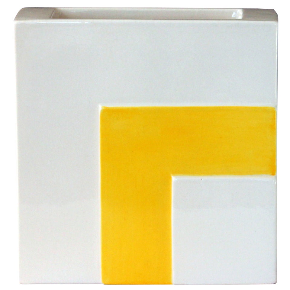 Japanese Art Deco Square Vase