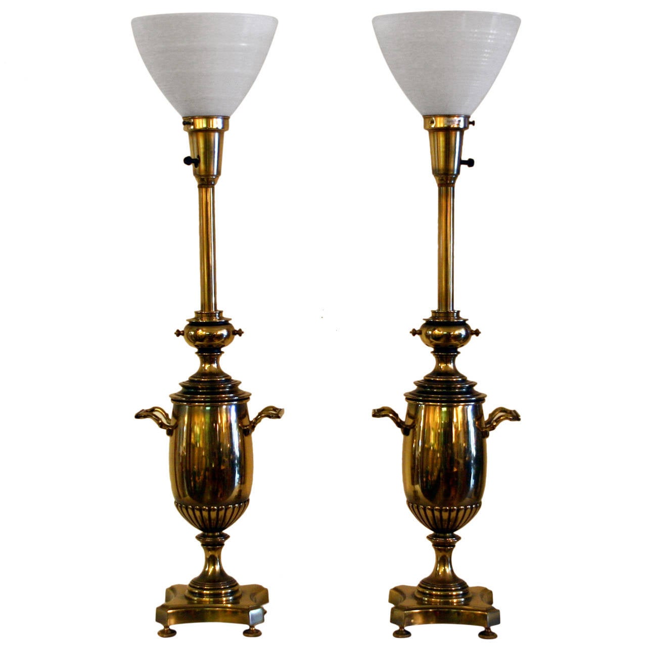 Pair Vintage Brass Stiffel Lamps at 1stdibs Pair Vintage Brass Stiffel Lamps at 1stdibs
