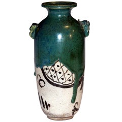 Antique Oribe Tea Ceremony Vase