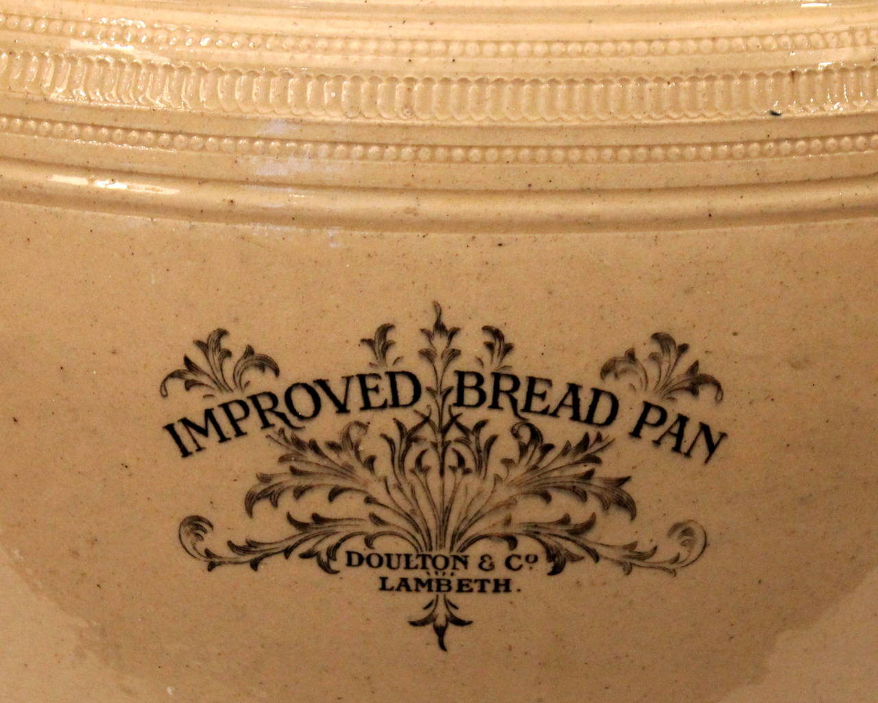 Huge Antique Doulton Lambeth Bread Pan Crock Stoneware Bowl Jardiniere 12 Gallon For Sale 1