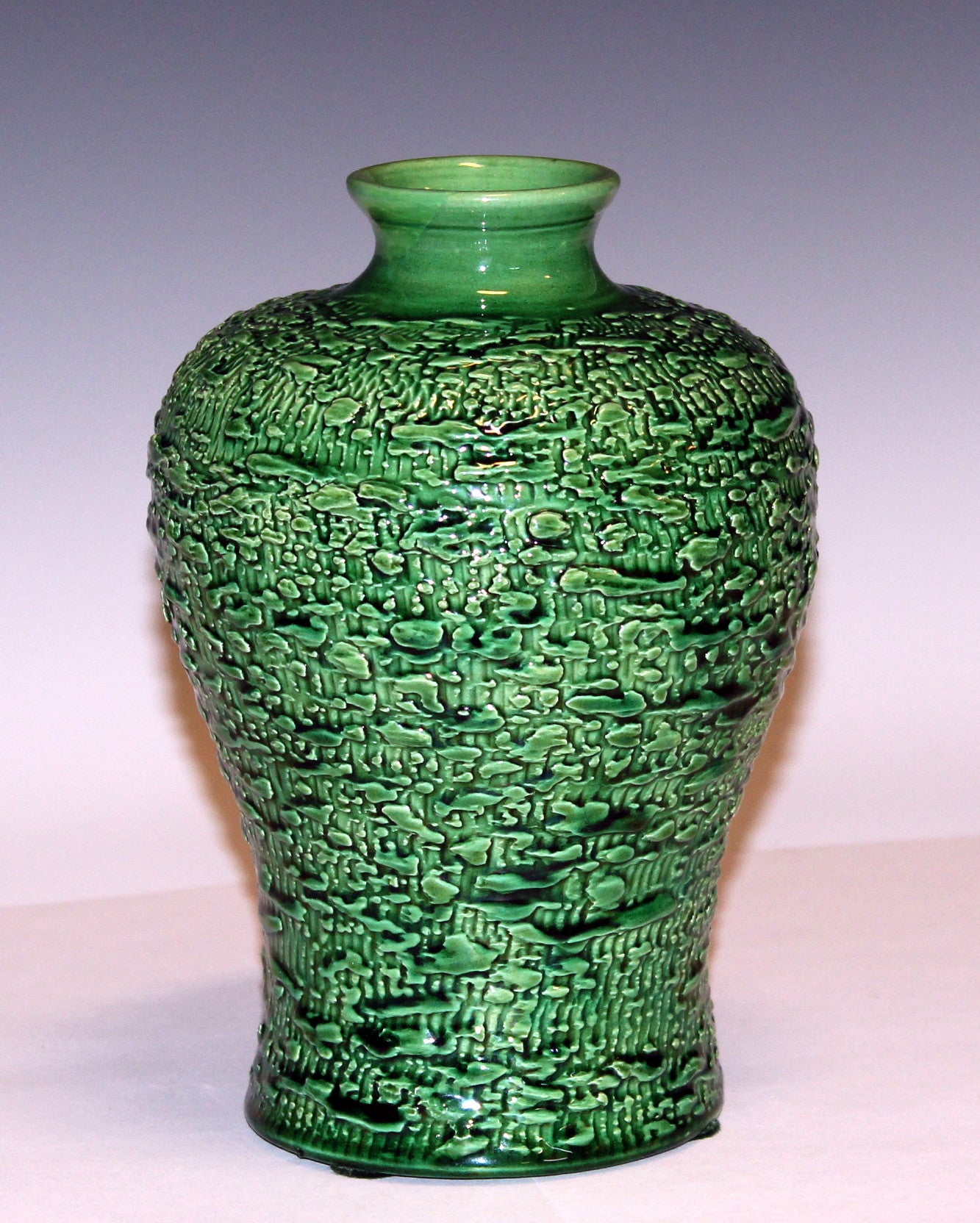 Awaji Pottery Meiping Vase with Textured Surface