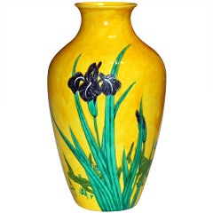 Kutani Vase with Irises