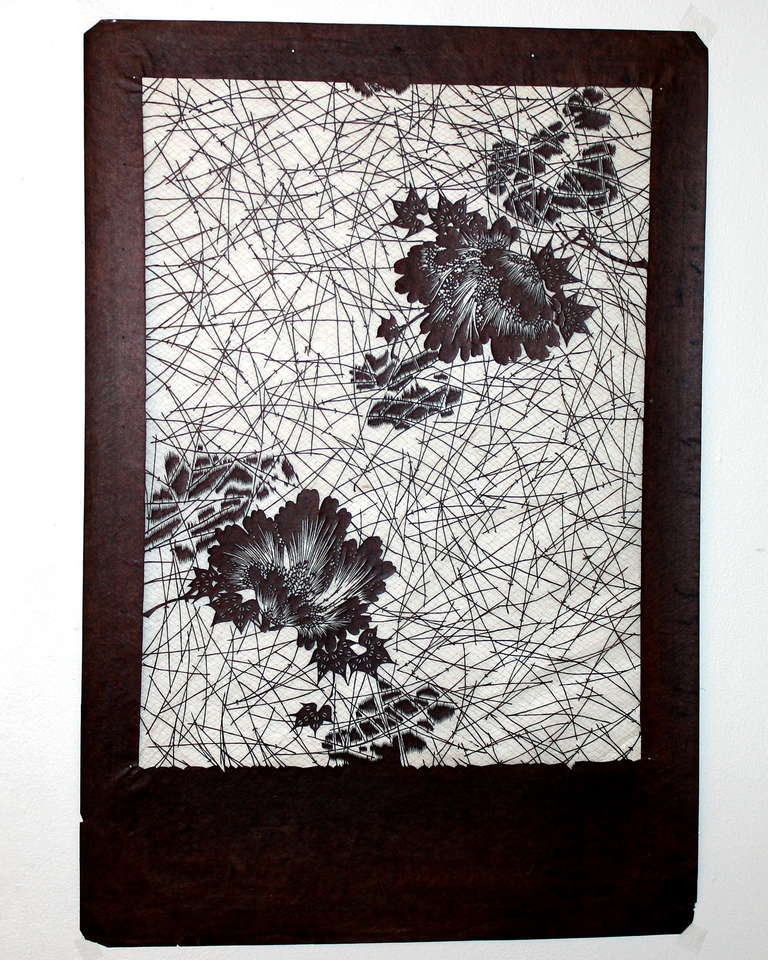 Antique Japanese Kimono Fabric Stencil Katagami