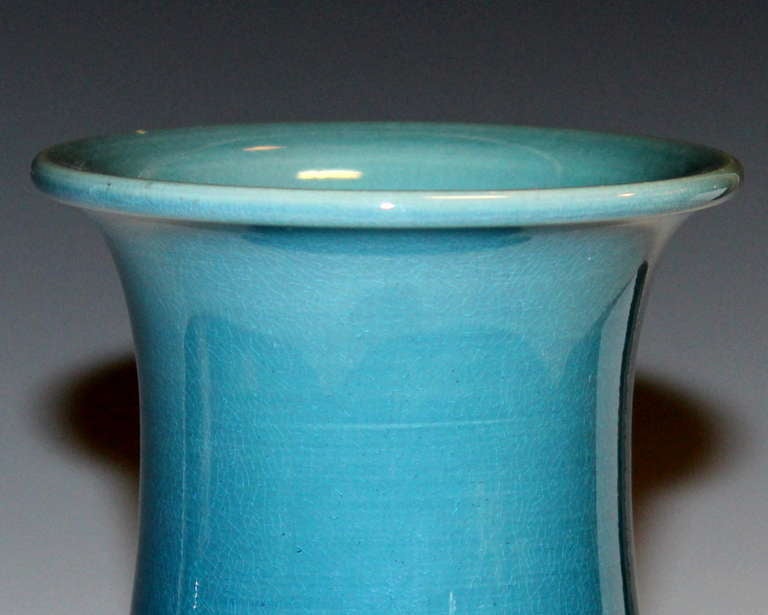 20th Century Awaji Pottery Monochrome Vase