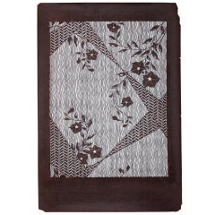 Großes antikes japanisches Kimono-Stoffdruck-Design mit handgeschnittenem Schablonen Katagami