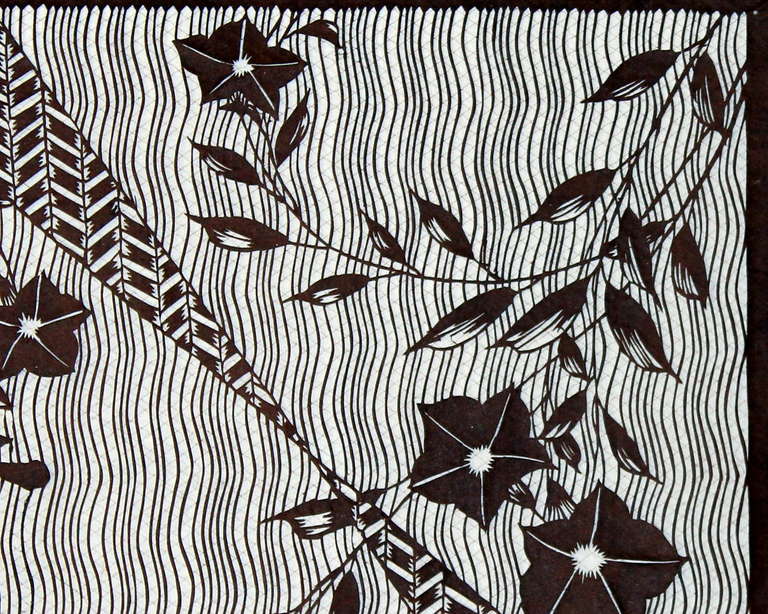 Großes antikes japanisches Kimono-Stoffdruck-Design mit handgeschnittenem Schablonen Katagami im Zustand „Hervorragend“ in Wilton, CT
