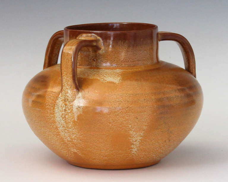 Arts and Crafts Bybee, Ky. Southern Pottery Uranium Glaze vase For Sale