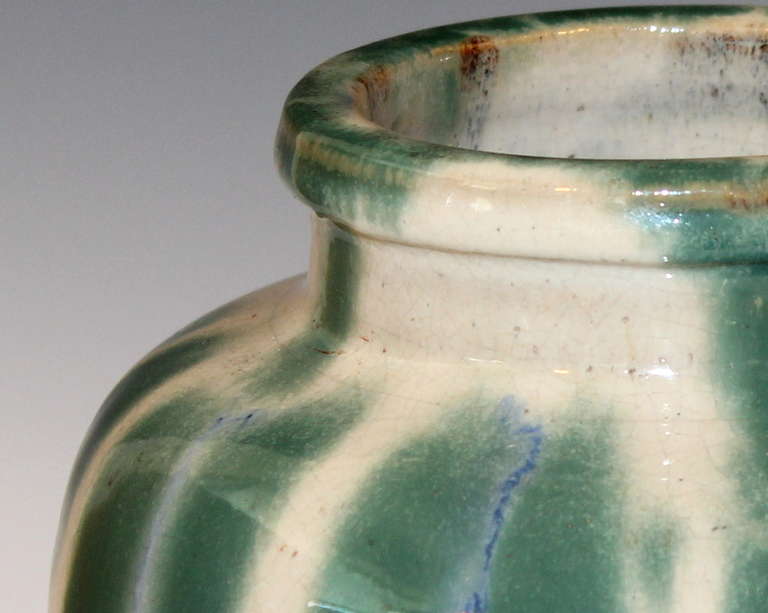 Antique Japanese Shigaraki Art Pottery Tsubo Jar Vase 1
