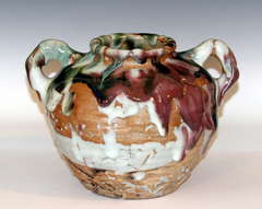 Awaji Pottery with Drip Glaze