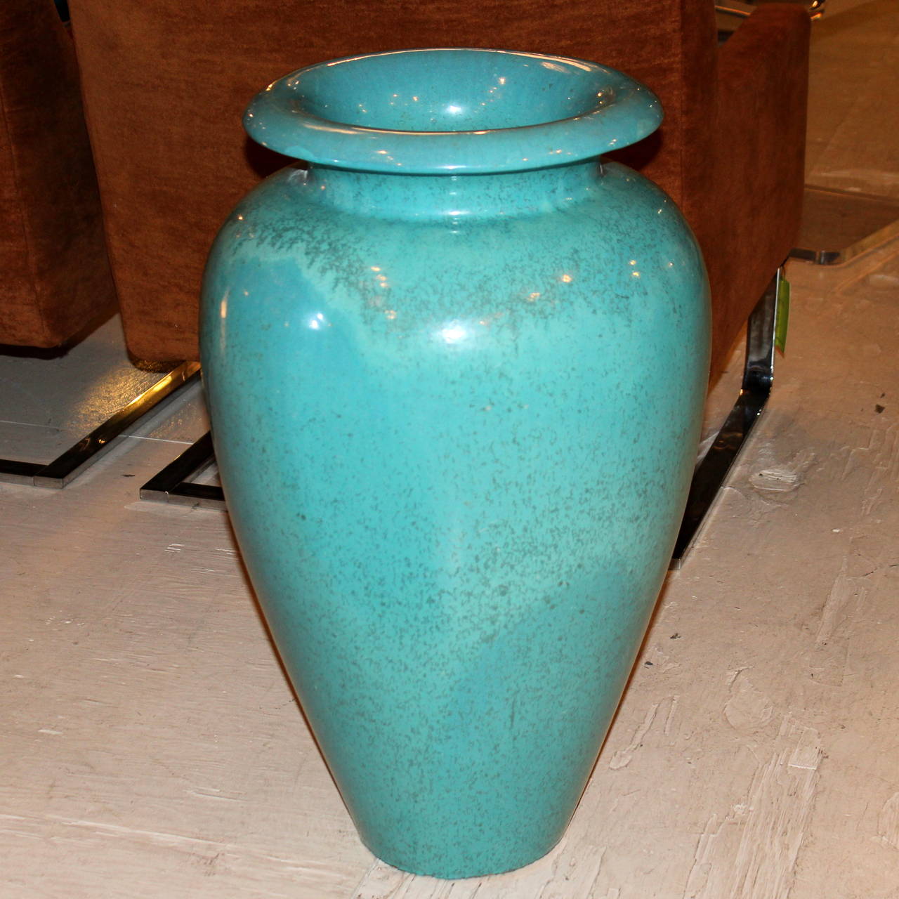 Large Vintage Gladding McBean Oil Jar Pottery Garden Urn Vase at 1stdibs