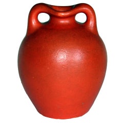 Vintage Finnish Scandinavian Red Vase