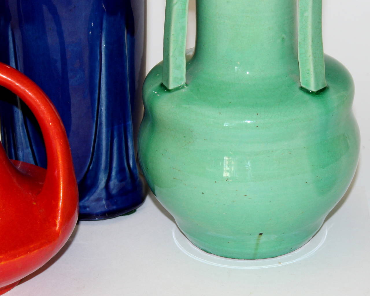 Collection Art Deco Awaji Pottery in Colorful Glazes For Sale 2