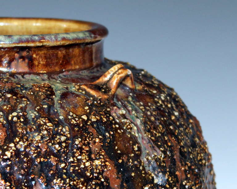 Shigaraki Jar with Volcanic Glaze 3