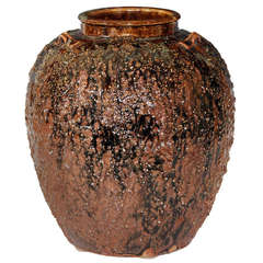 Shigaraki Jar with Volcanic Glaze