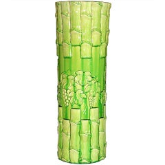 Kyoto Pottery Stick Umbrella Stand in Lime Green Glaze