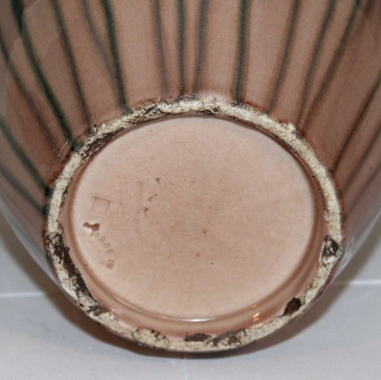 Mid-20th Century Awaji Pottery Vase in Crystalline Drip Glaze For Sale