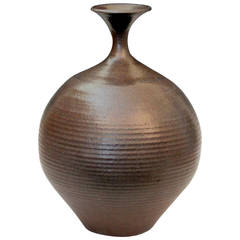 Large Midcentury Bob Kinzie Stoneware Designs CA Vintage Studio Pottery Vase