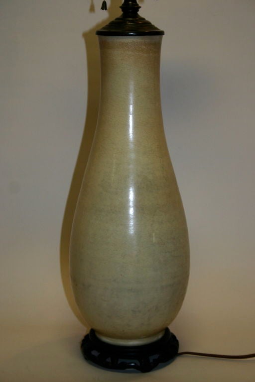 Chinese Crackle Porcelain Lamp made from Vase