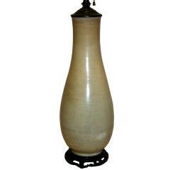 Antique Chinese Crackle Porcelain Lamp made from Vase