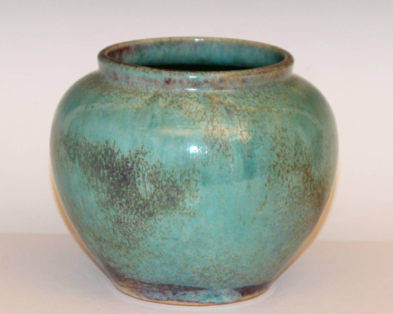 Antique or Vintage Japanese Flambe Crystalline Glaze Art Pottery Studio