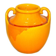Awaji Pottery Yellow Vase