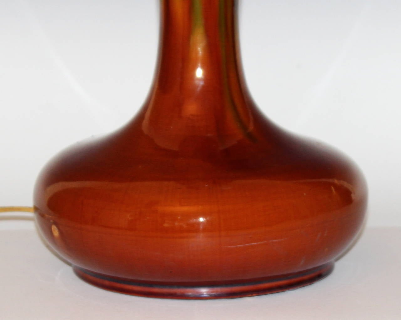 Antique Awaji Pottery Organic Art Nouveau Lamp For Sale 2