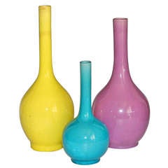 Kyoto and Awaji Bottle Vases