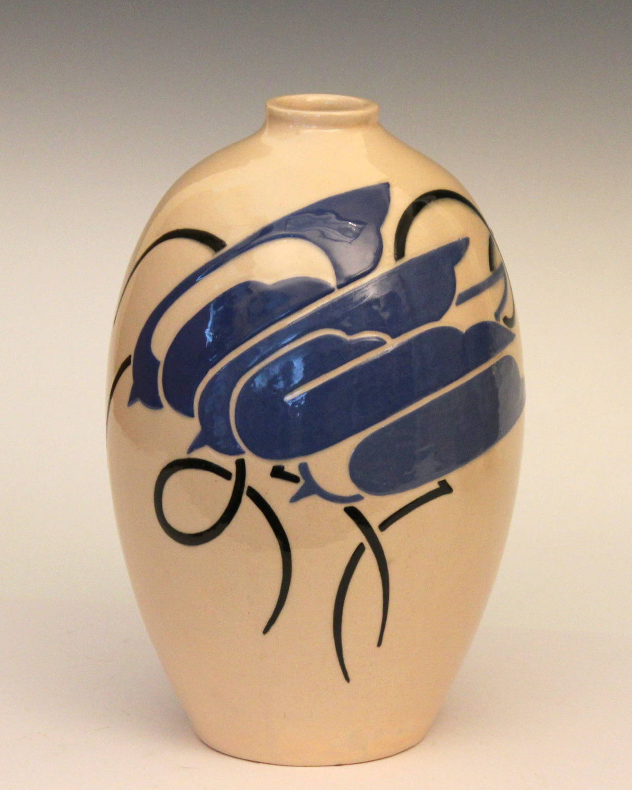 Vase en poterie du Studio Larrieu, circa 1920, art déco français. 1