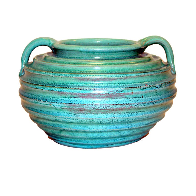 Vintage North Carolina Art Pottery "Accordian" Vase