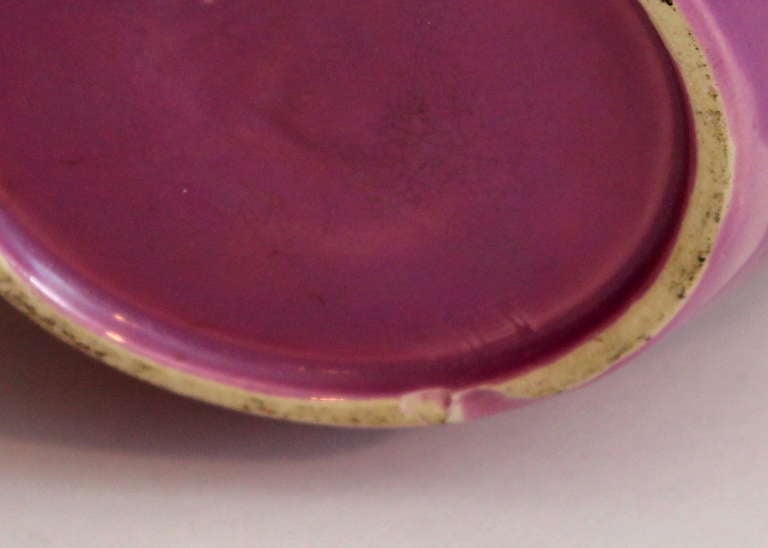 Mid-20th Century Pair of Awaji Pottery Ginger Jars in Lavender Glaze