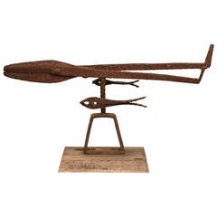 Escultura Brutalista Vintage de Pez de los años 60 a la Manera de Fantoni