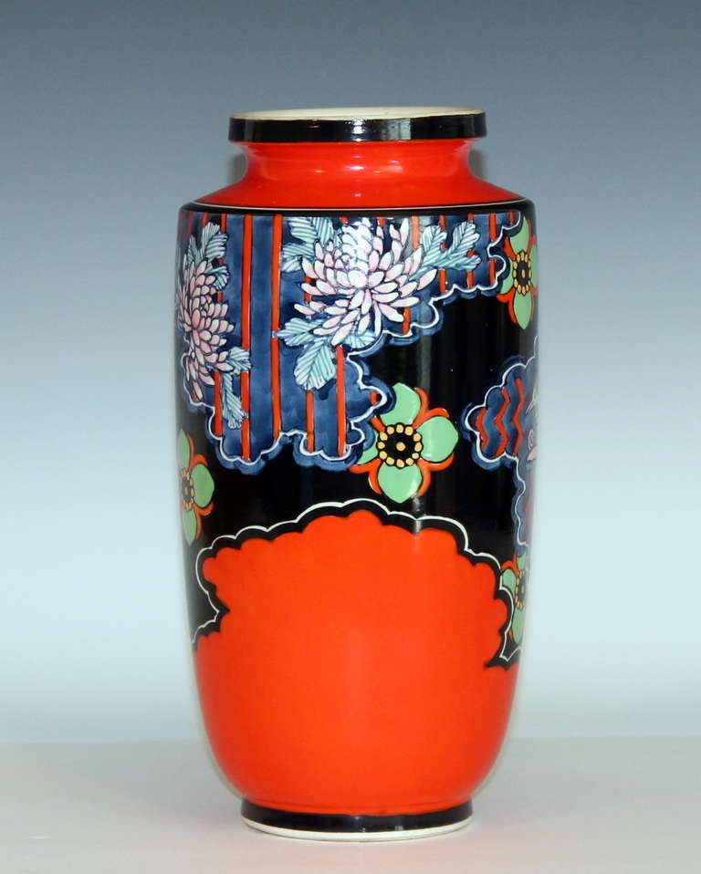 Vintage Kinkozan Japanese Art Deco Vase at 1stdibs