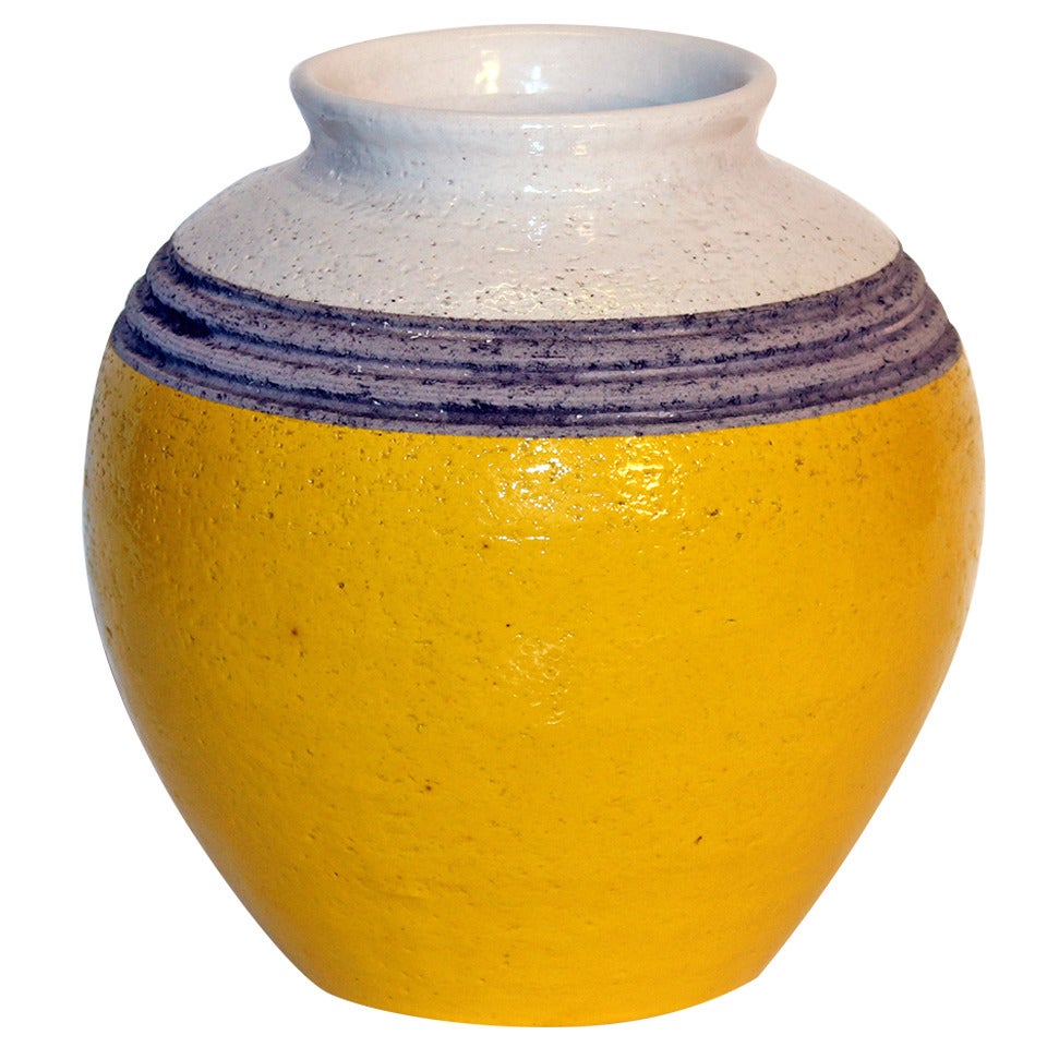 Vintage Bitossi Atomic Yellow Vase