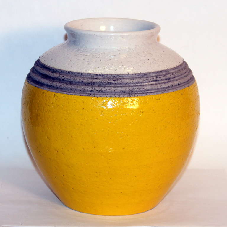 Vintage Bitossi Atomic Yellow Vase 3