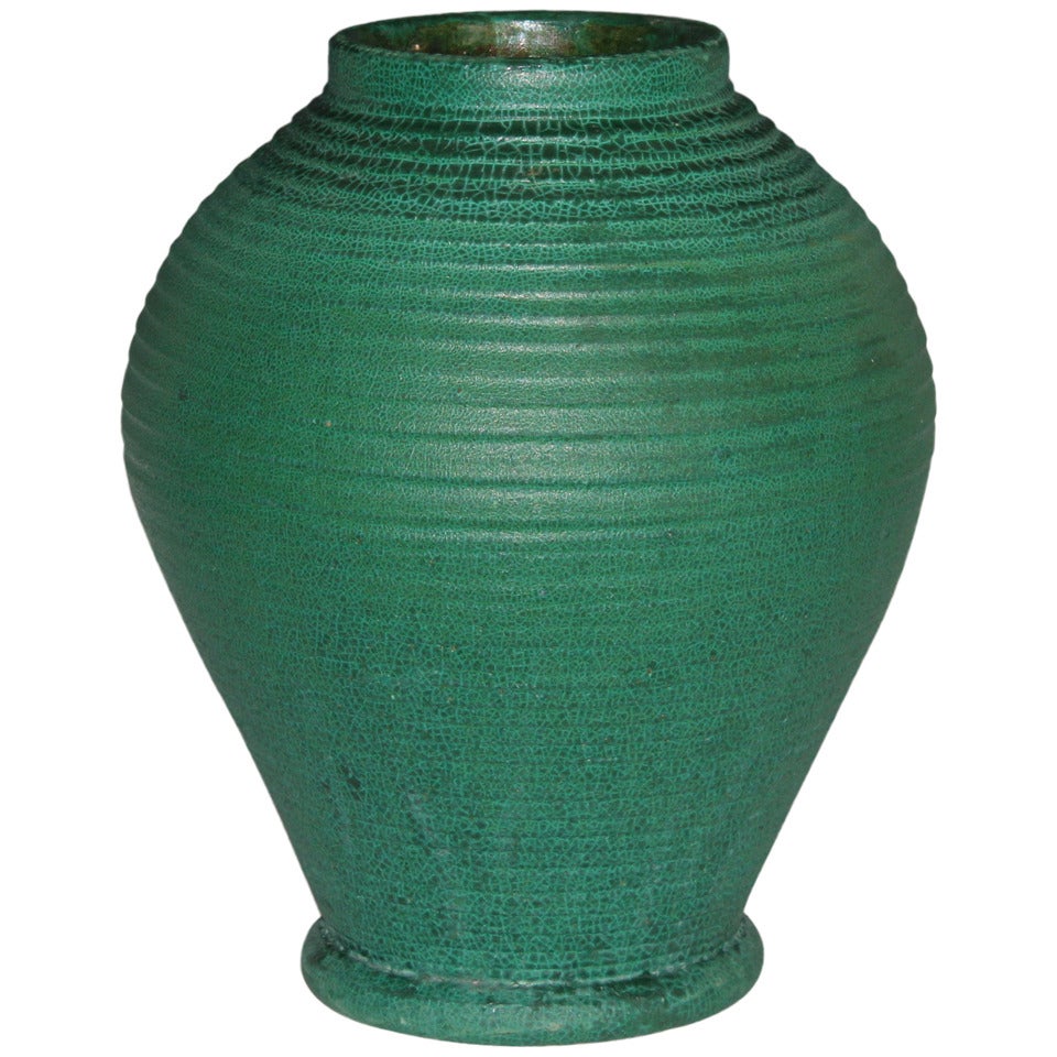 Large Antique Merrimac Arts & Crafts Vase For Sale