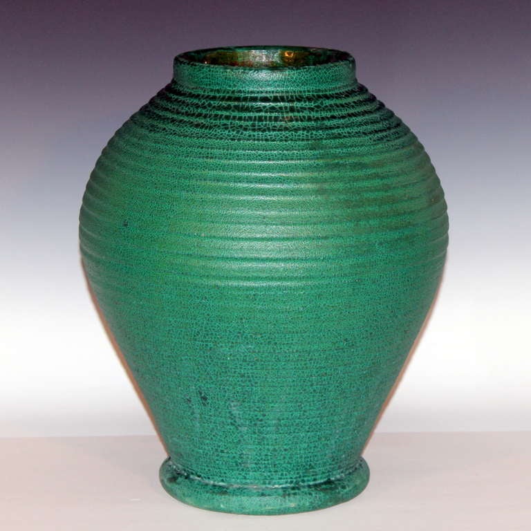Large Antique Merrimac Arts & Crafts Vase For Sale 4