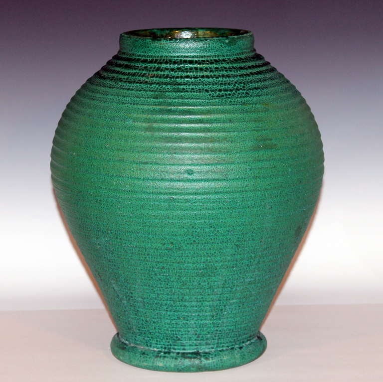 American Large Antique Merrimac Arts & Crafts Vase For Sale