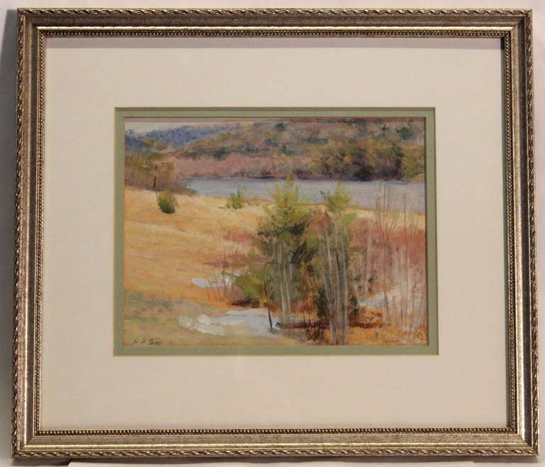 Gouache on Paper Landscape Painting For Sale 4