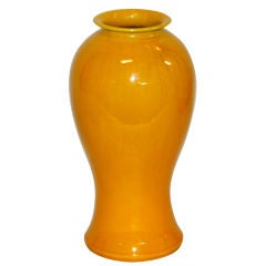 Warm Yellow Awaji Pottery Vase