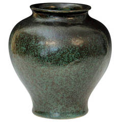 Japanese Studio Vase with Crystalline Glaze