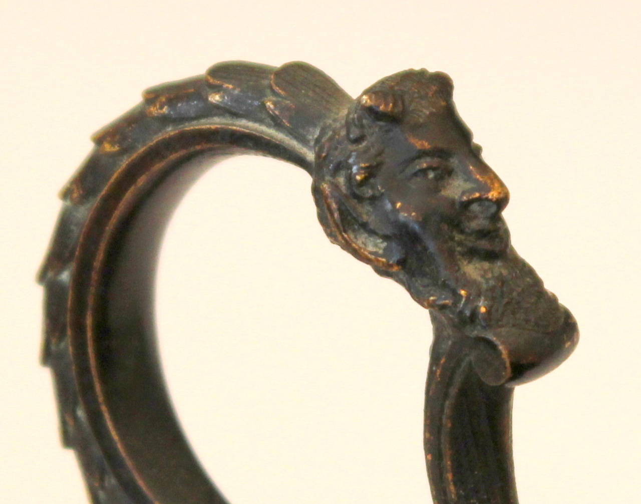 Late 19th Century Antique Grand Tour Dark Patina Renaissance Revival Gilt Bronze Ewer For Sale